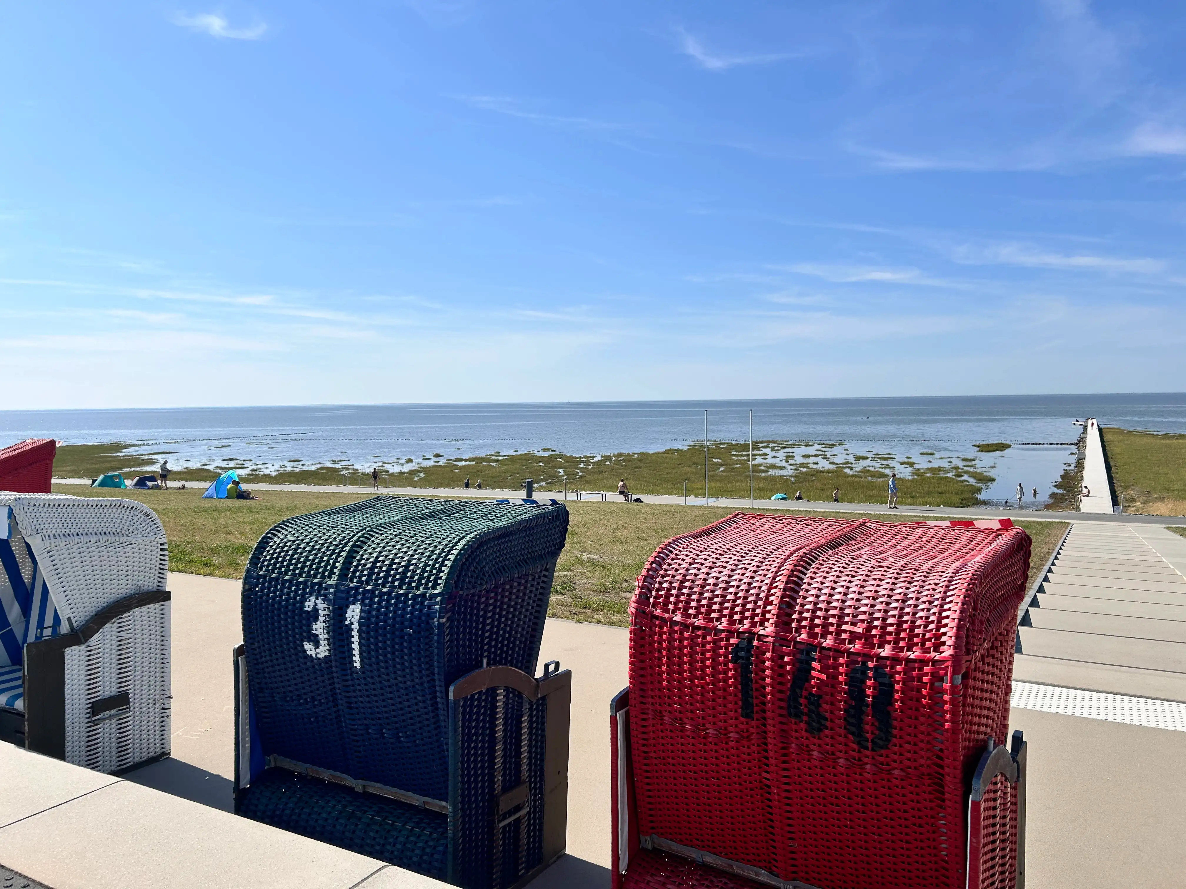 Strand und Umgebung von Friedrichskoog an der Nordsee